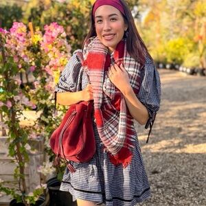 🎉HP🎉 Blanket Scarf (Navy/Red)